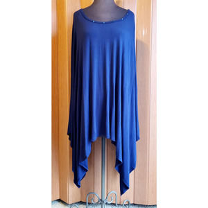 Scandalicious NWT size small dark blue knit poncho